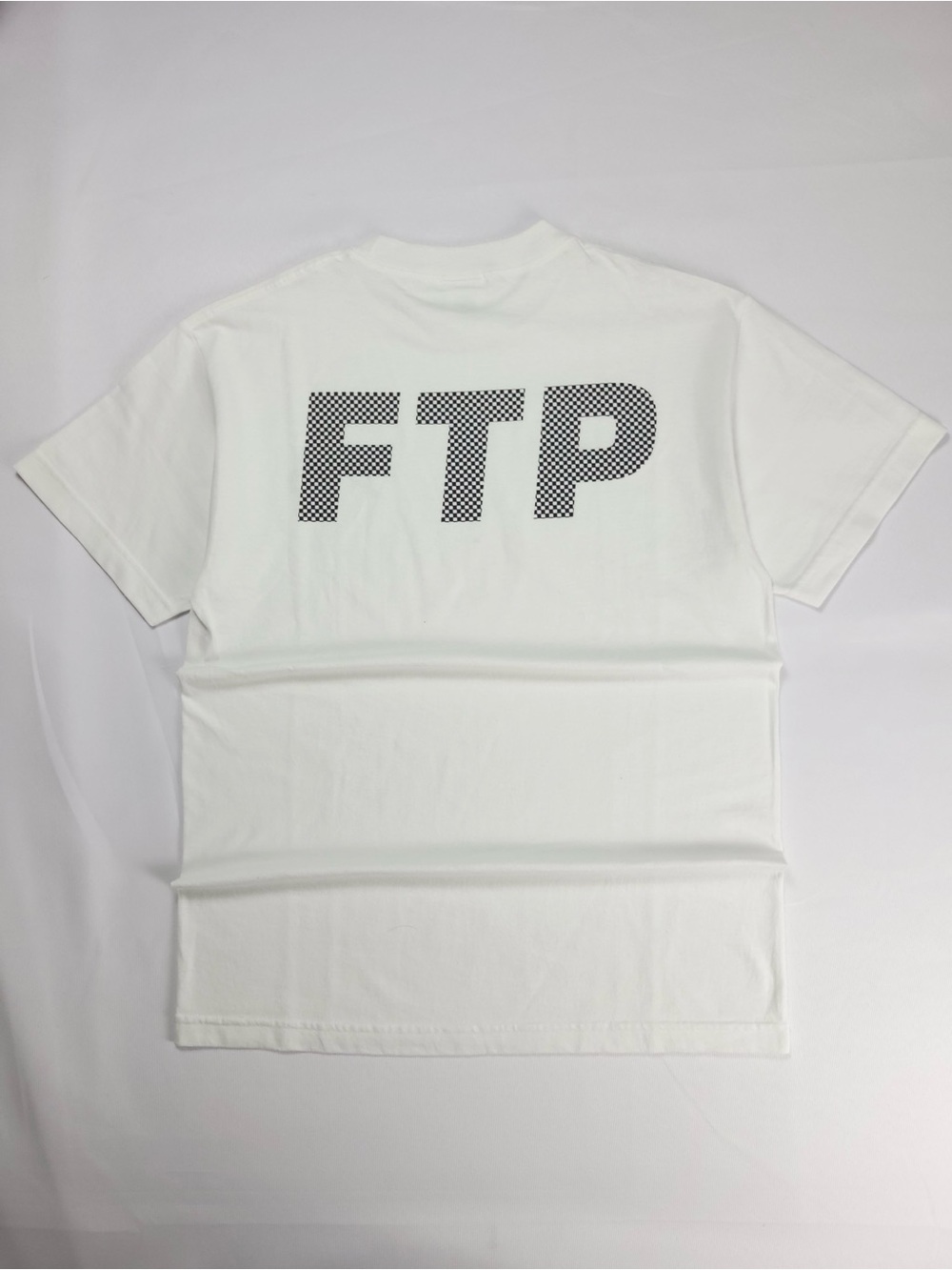 FTP Checkered Checkerboard Logo Tee T-Shirt White Size Medium - Rare From 2019